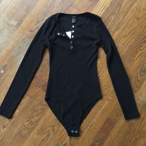 Black Knit Body Suit